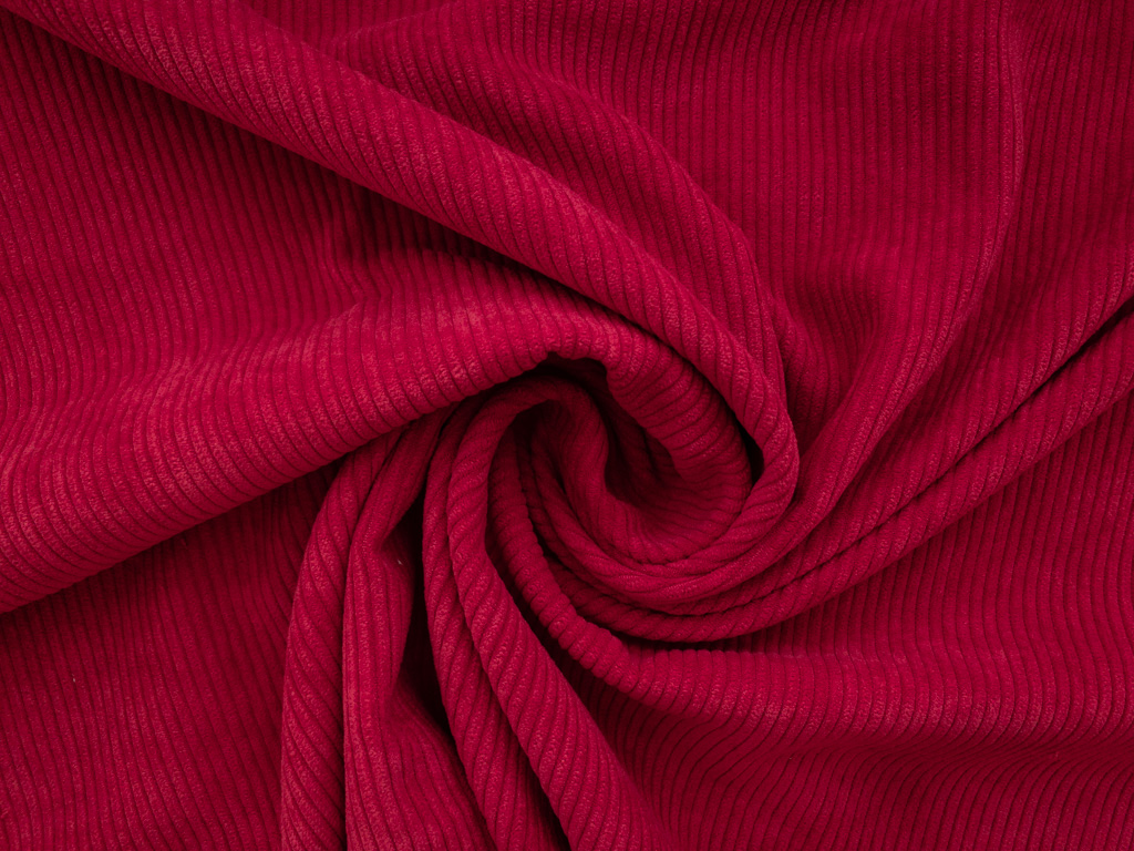 Lady McElroy - Kirkcaldy 8 Wale Cotton/ Polyester Corduroy - Raspberry