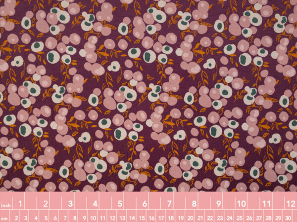 Lady McElroy - Printed French Terry - Candleberry - Plum