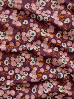 Lady McElroy - Printed French Terry - Candleberry - Plum