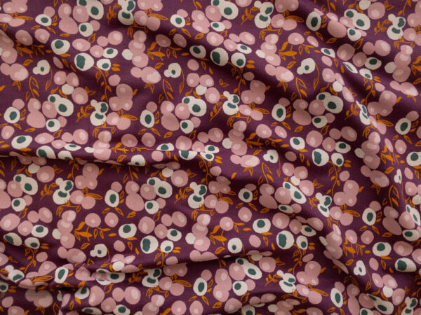 Lady McElroy - Printed French Terry - Candleberry - Plum