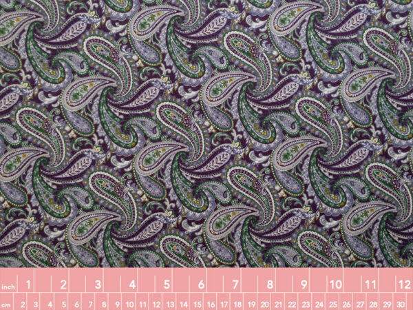 Sevenberry - Cotton Sheeting - Paisley - Purple