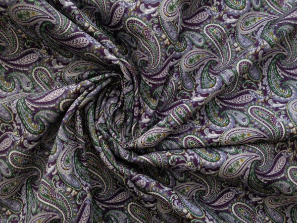 Sevenberry - Cotton Sheeting - Paisley - Purple