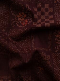 Japanese Cotton Dobby - Printed Patchwork - Burgundy