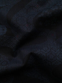 Japanese Cotton Dobby - Printed Swirl - Indigo