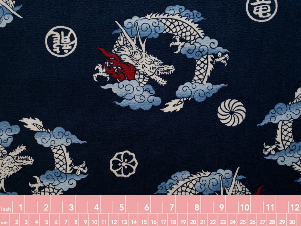 japanese dragon fabric