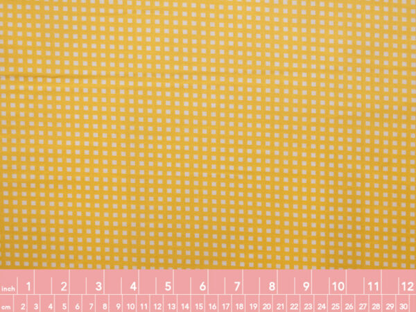 Japanese Cotton Sheeting - Mini Printed Check - Yellow