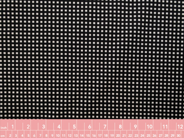 Japanese Cotton Sheeting - Mini Printed Check - Black