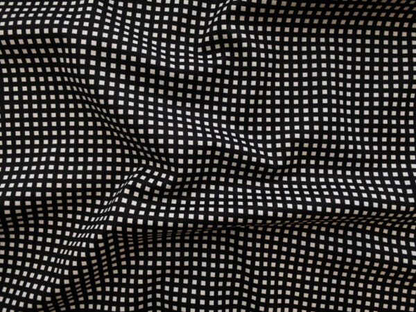 Japanese Cotton Sheeting - Mini Printed Check - Black