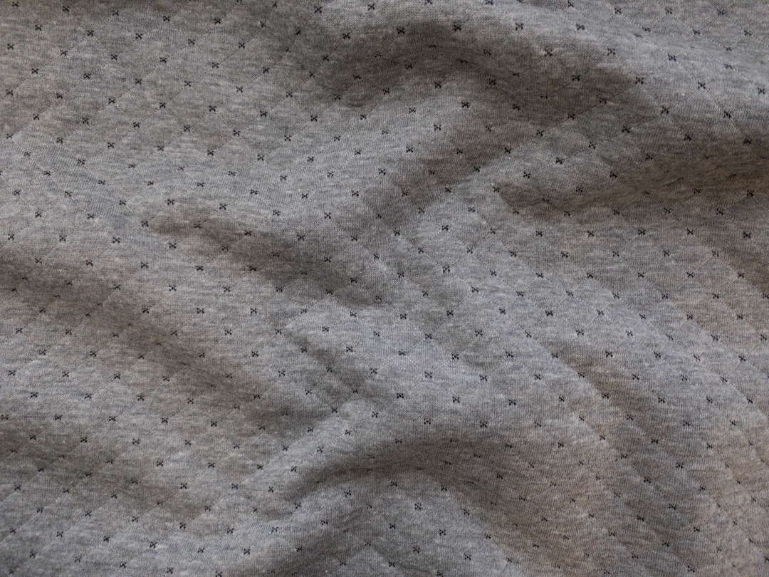 Cotton/Polyester Quilted Double Knit - Medium Grey - Stonemountain ...