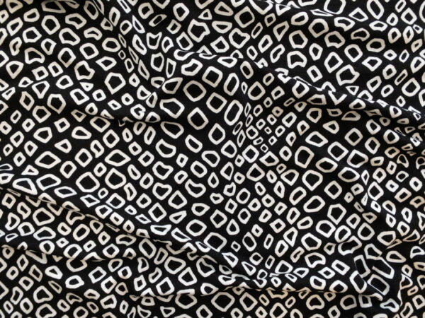 Carla Viscose/Spandex Jersey - Rough Diamonds - Black/White