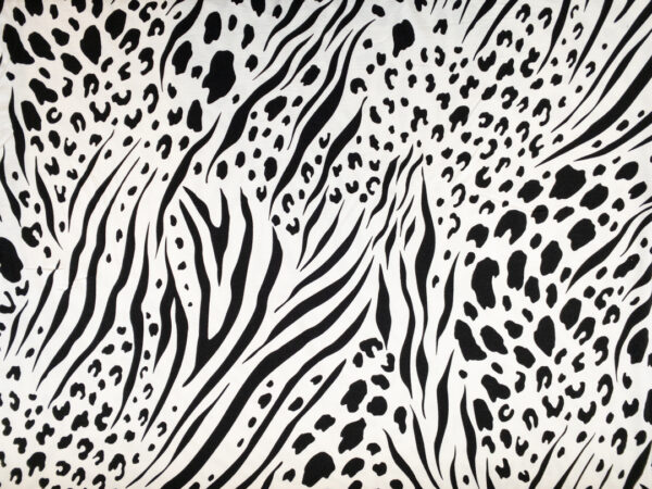 Carla Viscose/Spandex Jersey - Animal Print - Black/White
