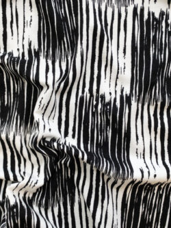 Carla Viscose/Spandex Jersey - Dry Brush - Black/White