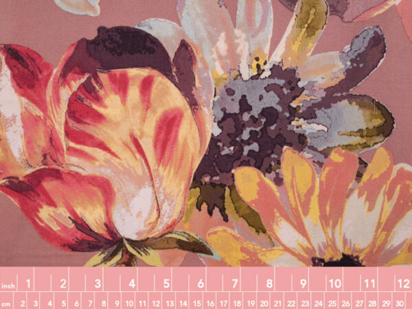 Rayon Crepe - Giant Floral - Blush