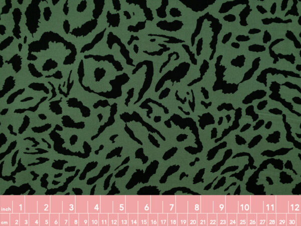 Viscose Voile Print - Leopard - Olive/Black