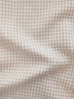 Yarn Dyed Linen - Small Gingham - Natural/Cream