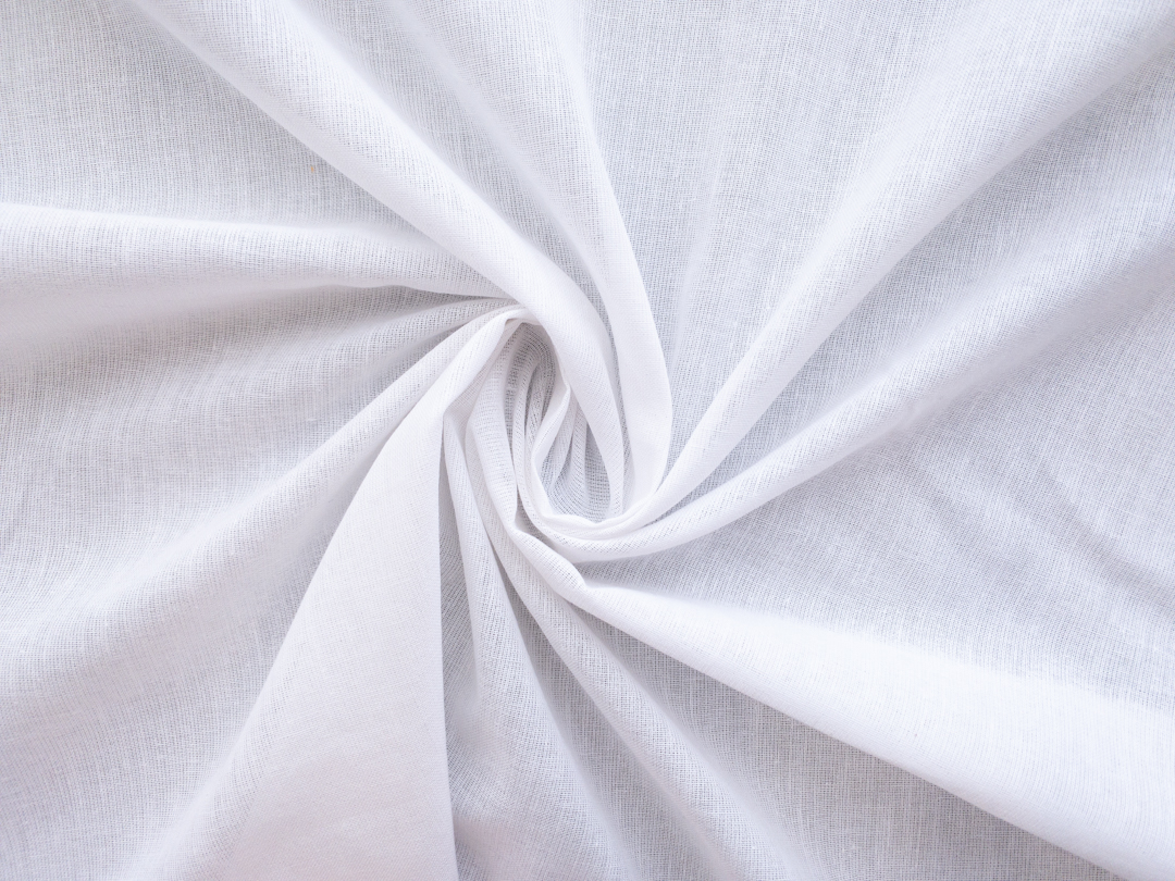 Cali Fabrics White Lightweight Nonwoven Fusible Interfacing Fabric