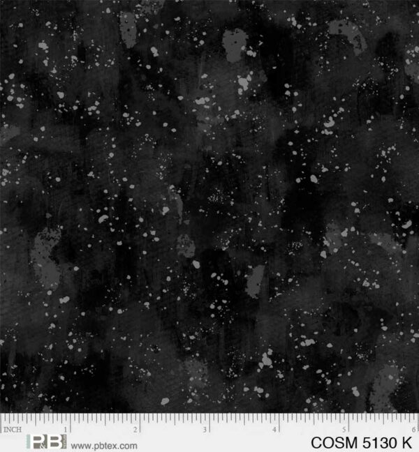 Quilting Cotton - Cosmos Brushy Blender - Black