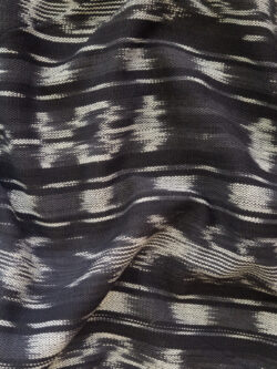 Designer Deadstock - Handwoven Cotton Ikat - Mixed Motif - Black