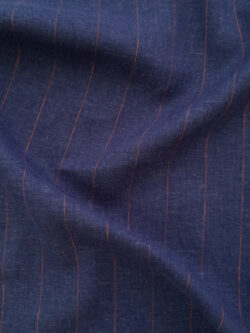 Yarn Dyed Linen/Viscose - Pinstripe - Navy