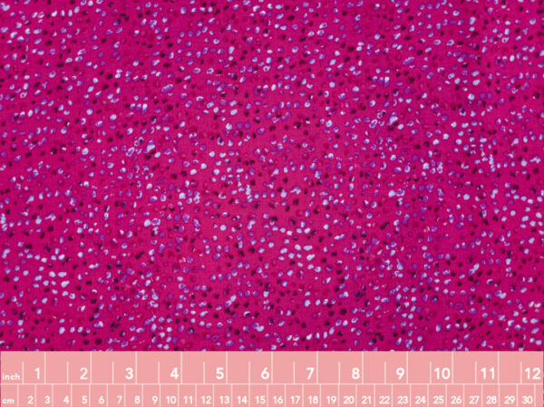 Rayon Poplin Print - Speckles - Fuchsia