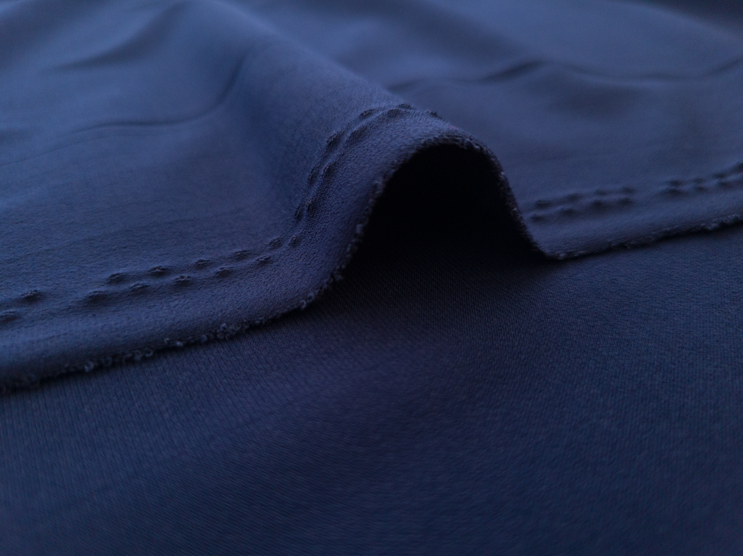 Solid Stretch Polyester Knit - Navy  FABRICS & FABRICS – Fabrics & Fabrics