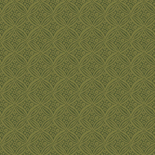 Cotton Flannel - Harvest Rose - Geo - Green