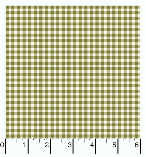 Cotton Flannel - Harvest Rose - Gingham - Green