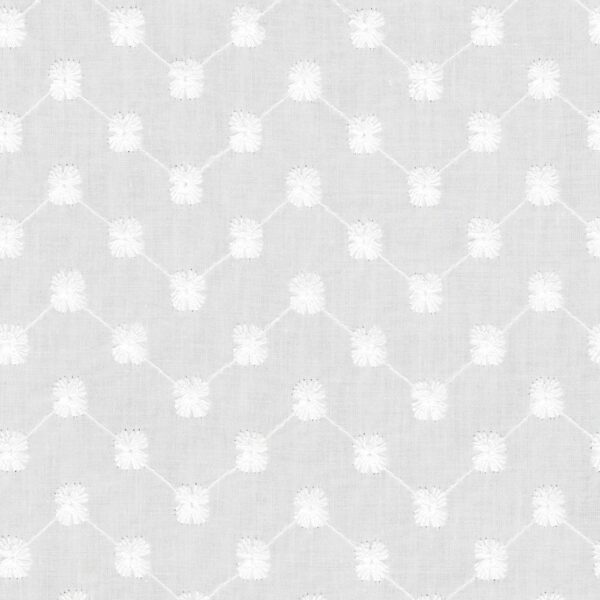 Cotton Eyelet - Francesca - Dots - White