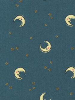 Cotton Flannel - Over the Moon - Moons - Blueberry