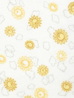 Cotton Flannel - Over the Moon - Suns - Sunshine