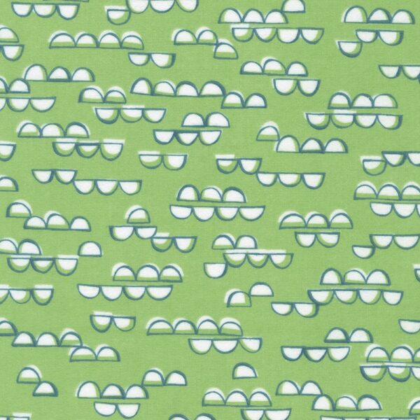 Cotton Flannel - Over the Moon - Clouds - Meadow