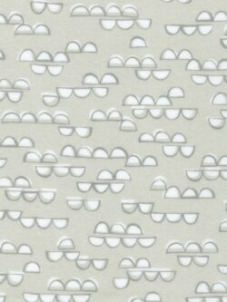 Cotton Flannel - Over the Moon - Clouds - Dove