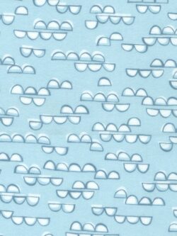 Cotton Flannel - Over the Moon - Clouds - Sky