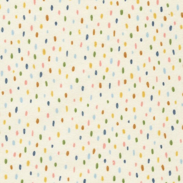 Cotton Flannel - Over the Moon - Spots - Rainbow