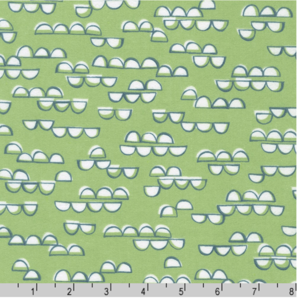 Cotton Flannel - Over the Moon - Clouds - Meadow