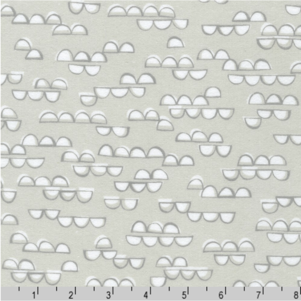 Cotton Flannel - Over the Moon - Clouds - Dove