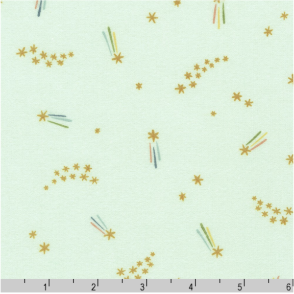 Cotton Flannel - Over the Moon - Shooting Stars - Sea Mist