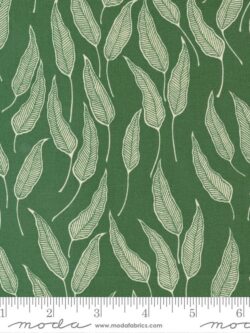 Quilting Cotton - Flower Press - Willow Leaf - Dark Green