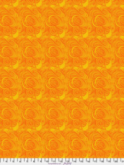 Quilting Cotton - BioGeo 3 - Orange Peel - Orange