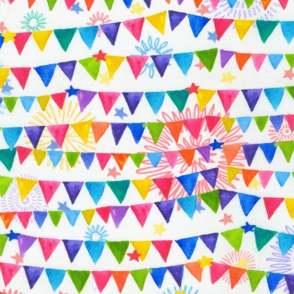 Quilting Cotton - Happy Day -  Bunting - Celebration