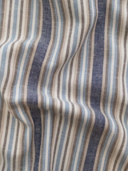 British Designer Deadstock - Yarn Dyed Linen/Viscose - Seaside Stripe
