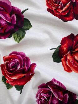 European Designer Deadstock - Cotton Jersey - Roses