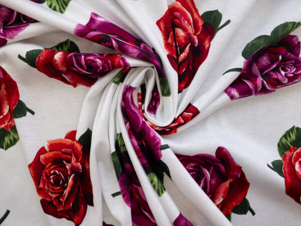 European Designer Deadstock - Cotton Jersey - Roses