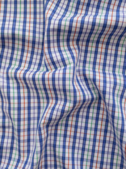 British Designer Deadstock - Cotton Yarn Dyed Shirting -  Primary Plaid