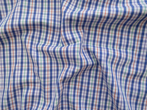 British Designer Deadstock - Cotton Yarn Dyed Shirting -  Primary Plaid