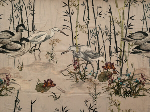 Lady McElroy - Viscose Challis - Rushland Heron - Sand