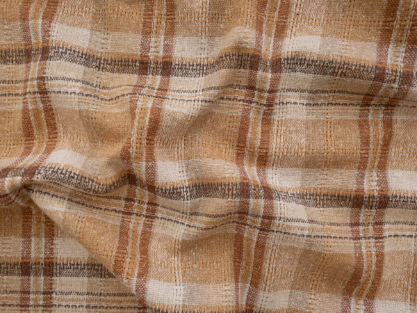 Lady McElroy - Hartshill Yarn Dyed Linen/Silk - Plaid - Honey