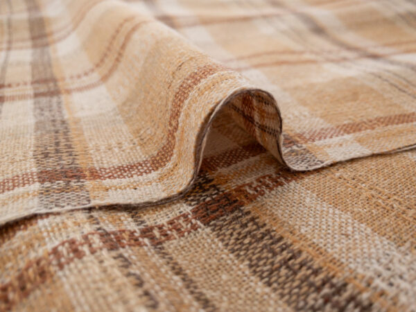 Lady McElroy - Hartshill Yarn Dyed Linen/Silk - Plaid - Honey