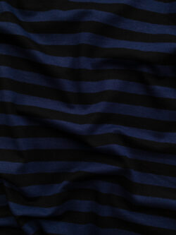 British Designer Deadstock – Viscose/Spandex Knit – Stripe - Black/Violet