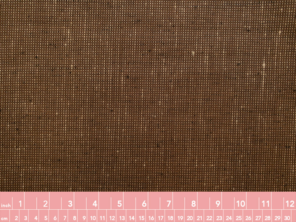 European Designer Deadstock - Basket Weave Linen - Caramel ...